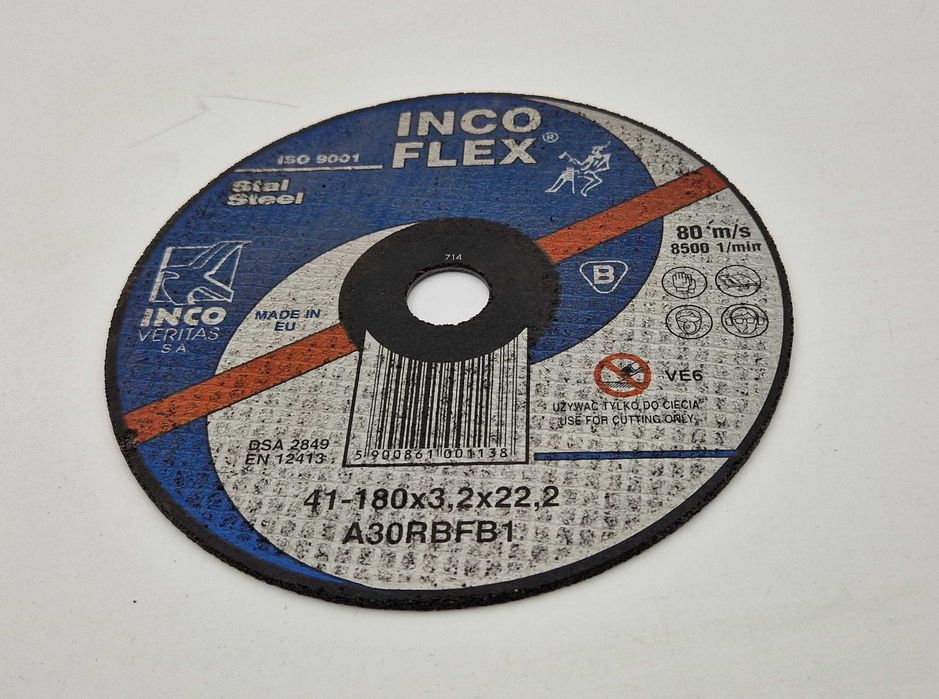 Tarcza Do Cięcia 41-180X3,2X22,2 INCO-FLEX NOWA /Fajne OKAZJE