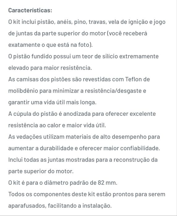 2003-2008 Artic Cat 400 Manual Automático Cilindro Jarro Pistão Kit de reconstrução da extremidade superior