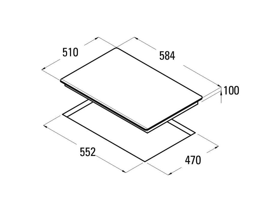 Placa de Gás CATA RCI 631 BK (Gás Natural - 58.4 cm - Preto)