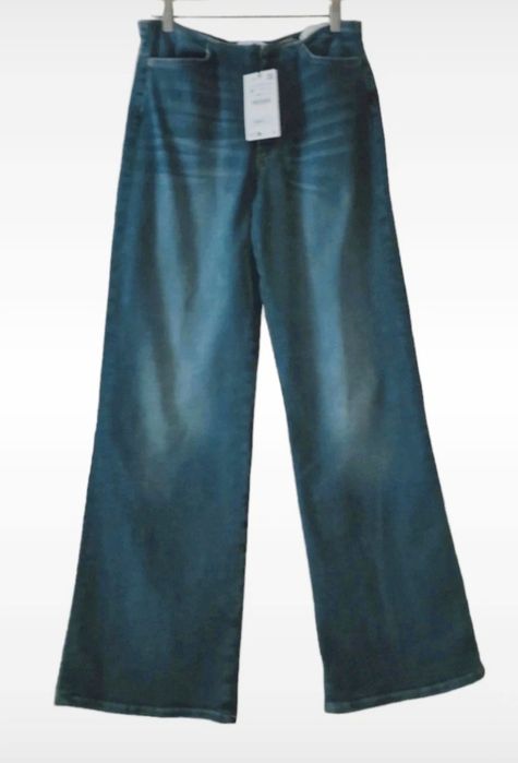 ZARA nowe jeansy wide legs M/L bawełna