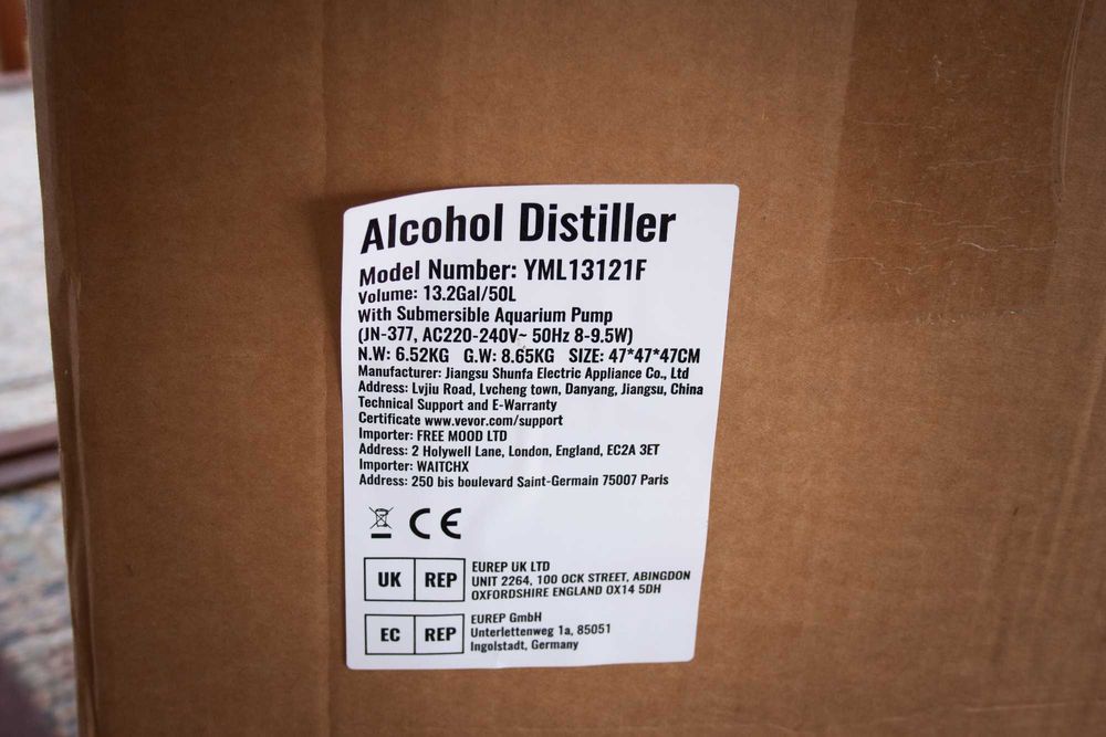 destilador de alcol 50lt