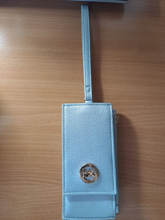 Mini carteira de Mão Prateada com Alça - Nova