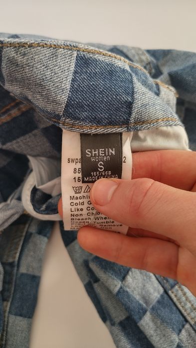 Джинсы в клеточку size S  штаны брюки