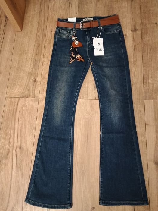 r.M/38 M.SARA damskie dżinsy Flare-dzwony