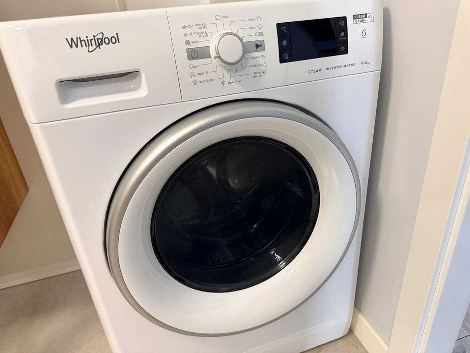 Pralko-suszarka Whirlpool 9/6 kg – 6th Sense, Steam, Inverter