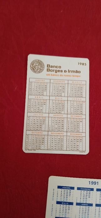 5 Calendários de bolso - Bancos Portugueses