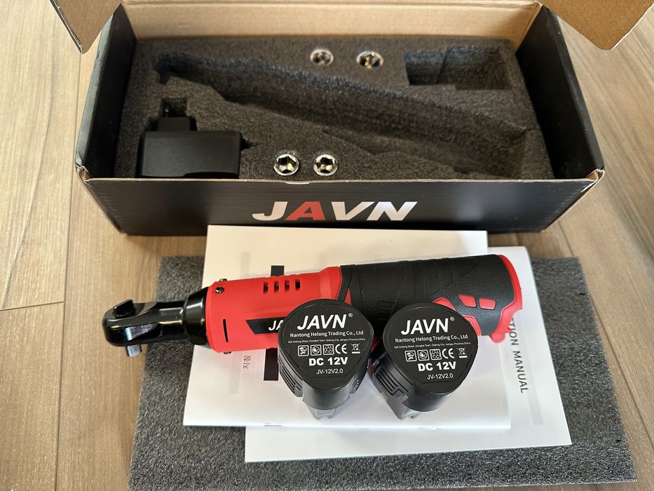 Кутовий гайковерт 3/8” 45Нм 12V, акумуляторна тріскачка