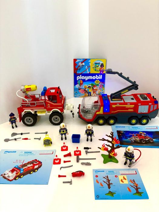 Playmobil wóz strażacki wóz strażacki terenowy strażacy