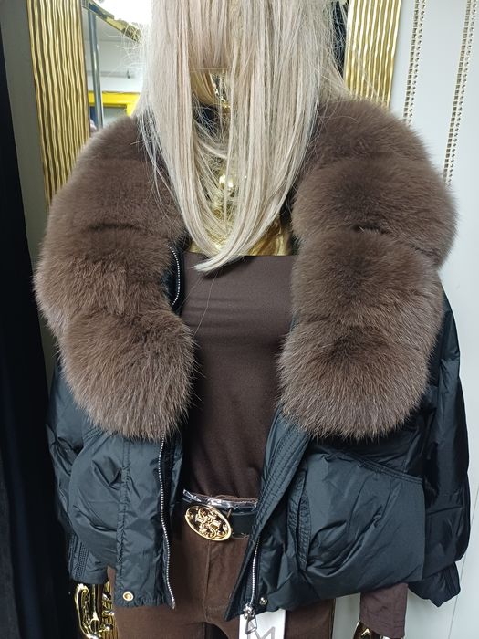 Kurtka obszycie lis czekoladowe