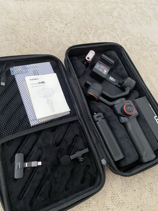 Gimbal PRO hohem Isteady M6+ AI + statyw, mikrofon bezprzewodowy