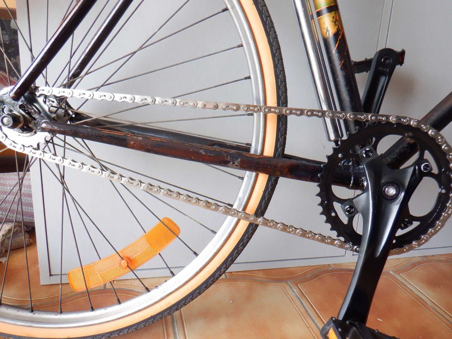 Bicicleta clássica Sangal transformada para roda presa