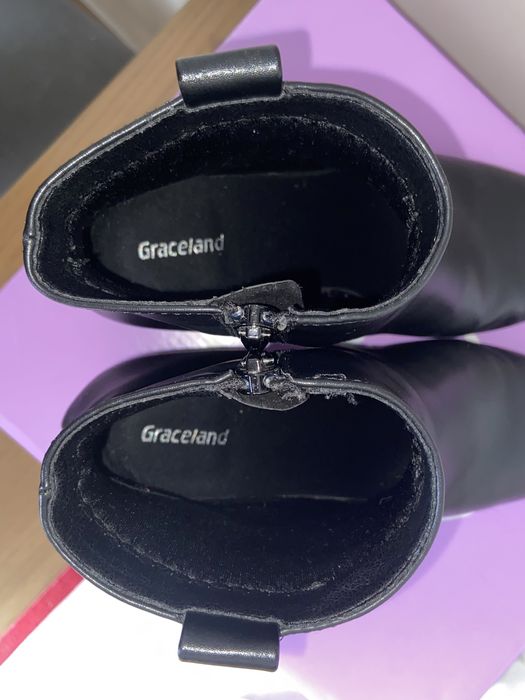 Czarne botki buty zimowe