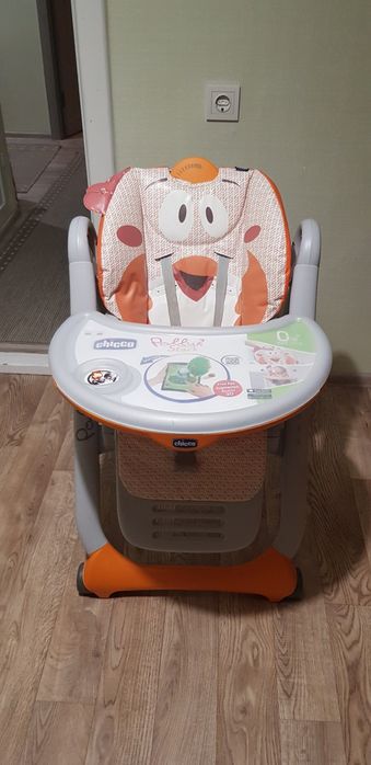 Стільчик для годування Chicco Polly 2 Start, 4-х колісний.
