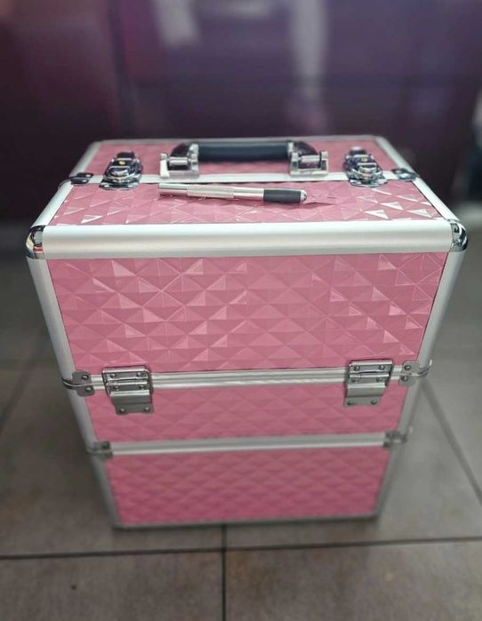 Kuferek kosmetyczny fryzjerski dwuczęściowy torebka oryginalne XL dom