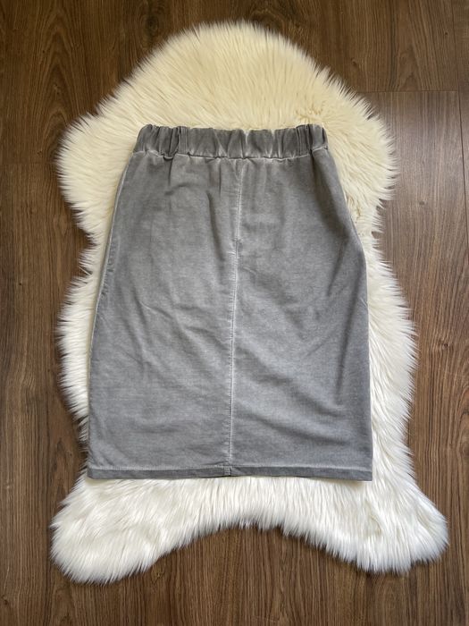 Moda bella szara spódnica XS bawełniana