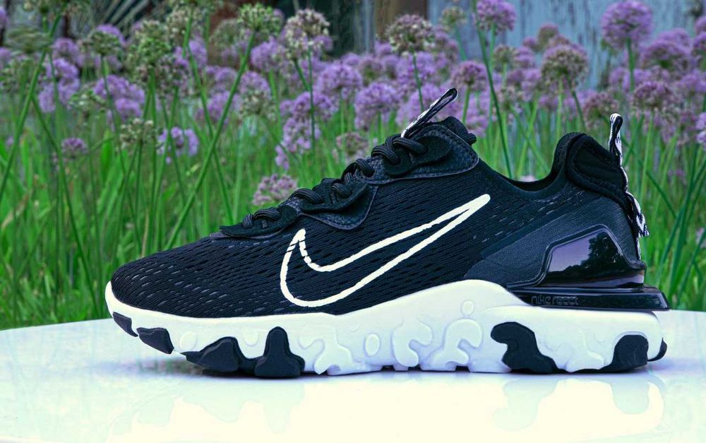 Чоловічі кросівки Nike React Vision "Black/White 15184" Розміри 40-45