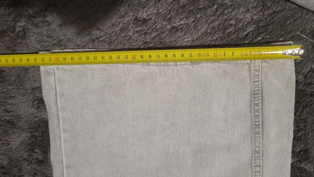 Jeans szeroka nogawka szary jasny sinsay 34