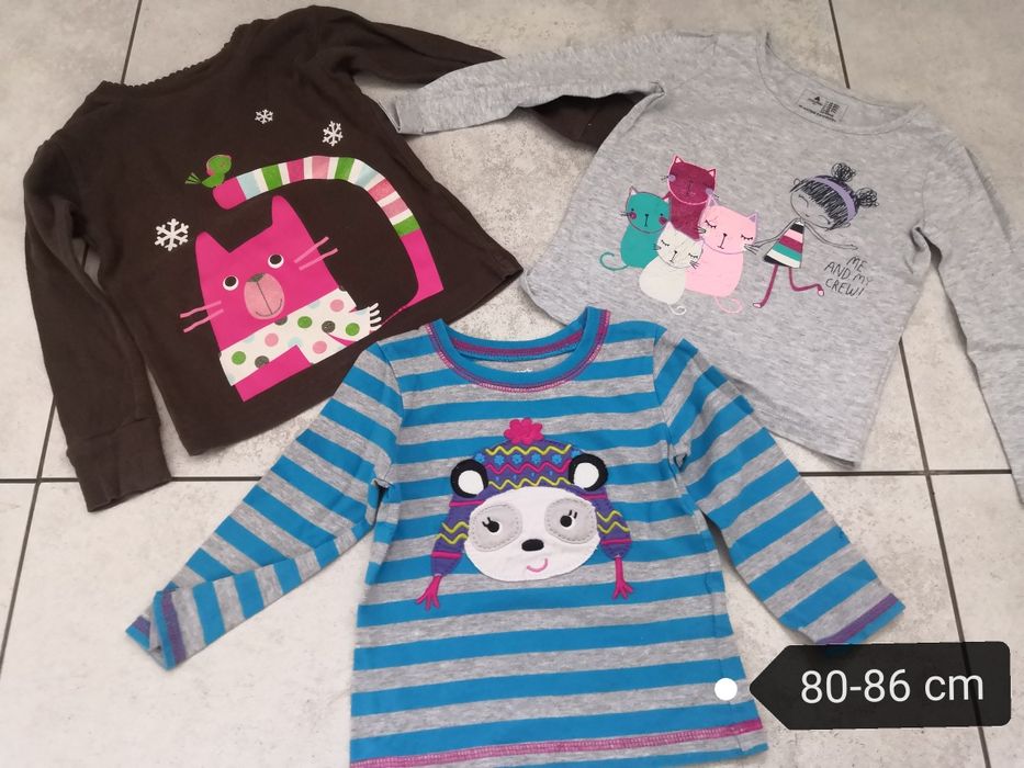 Bluzki długi rękaw 80-86