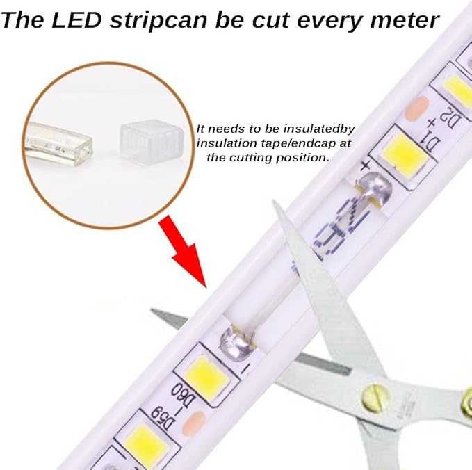 Taśma Led 3 metry 230V IP67 ciepły biały wodoodporna