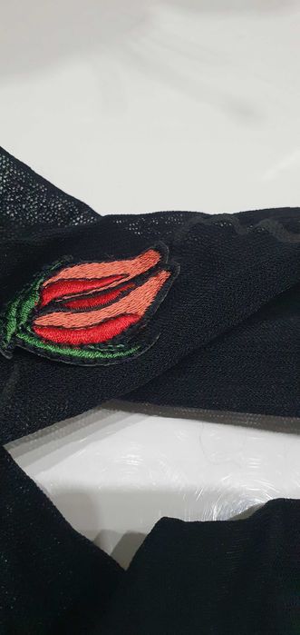 Czarne rajstopy biodrowki S