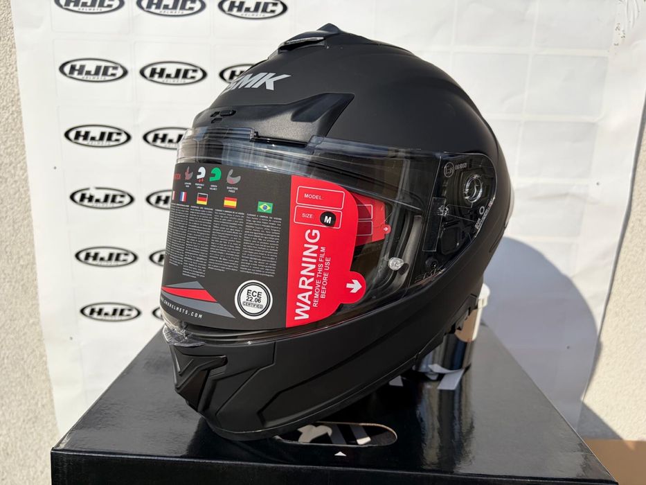 Kask motocyklowy SMK Typhoon rozmiar L, Czarny Matt, Blenda!