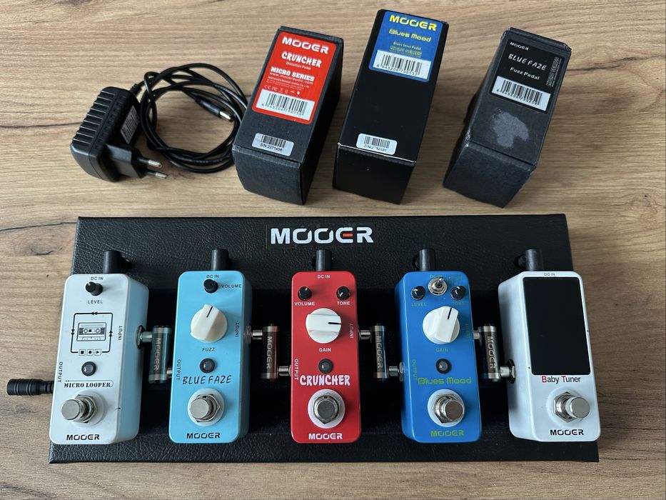 Zestaw efektów gitarowych Mooer + looper, tuner