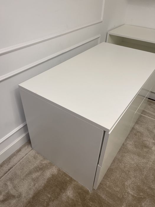Gaveteiro lacado branco MDF