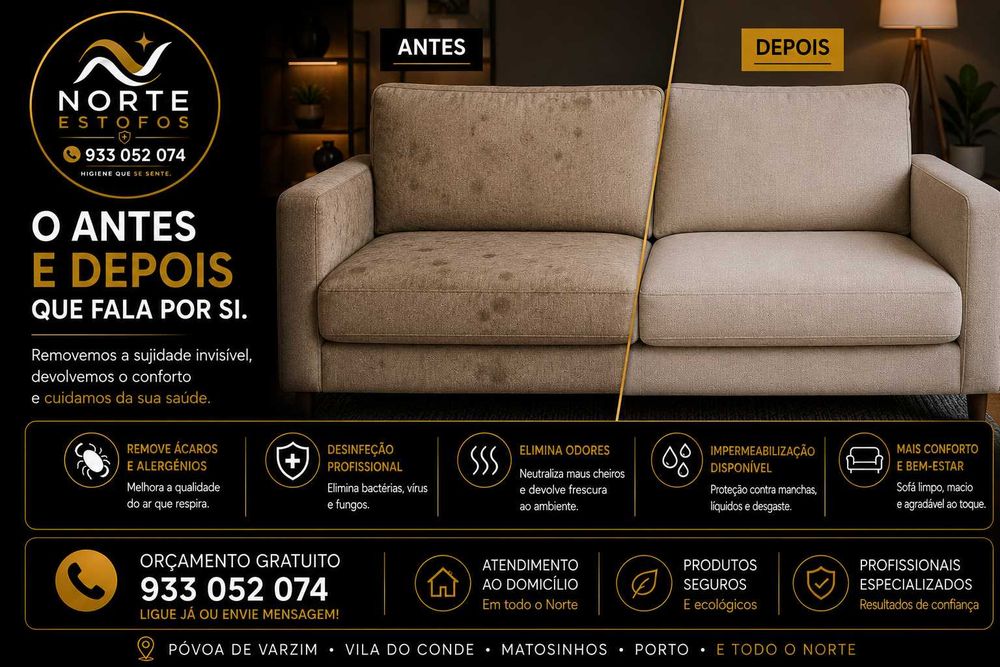 Limpeza, Desinfeção e Impermeabilização Profissional de Estofos |   - Norte Estofos