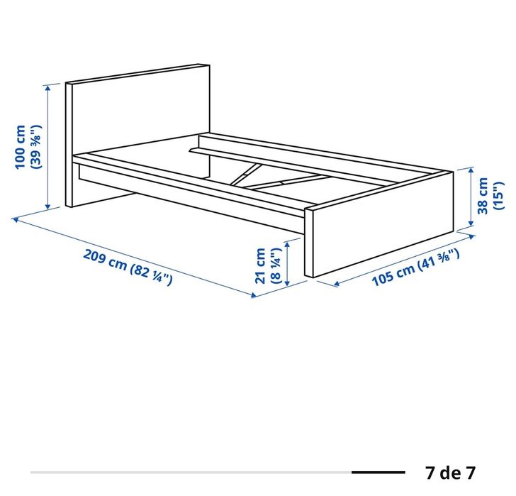 Cama solteiro Malm IKEA