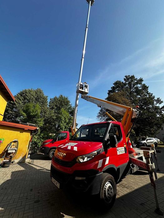 Podnośnik koszowy, zwyżka wynajem z operatorem, bez operatora od 6-35m