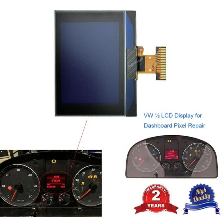Display lcd novo para quadrante vw golf5 golf6 passat tiguan touran
