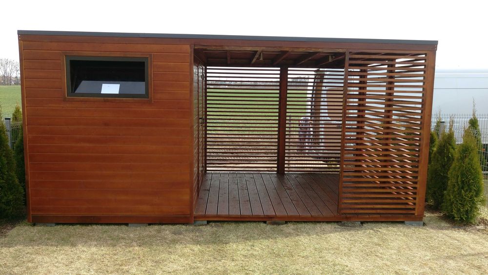 Domek narzędziowy Alex 5 m x 2,5 m z altana i podłogą