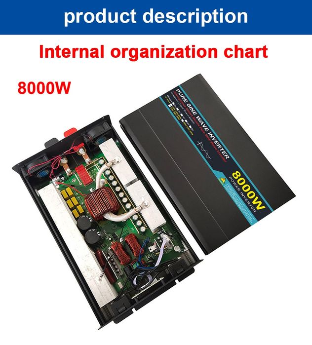 Inversor onda pura 8000 a 12000W.  Disponíveis com e sem comando.