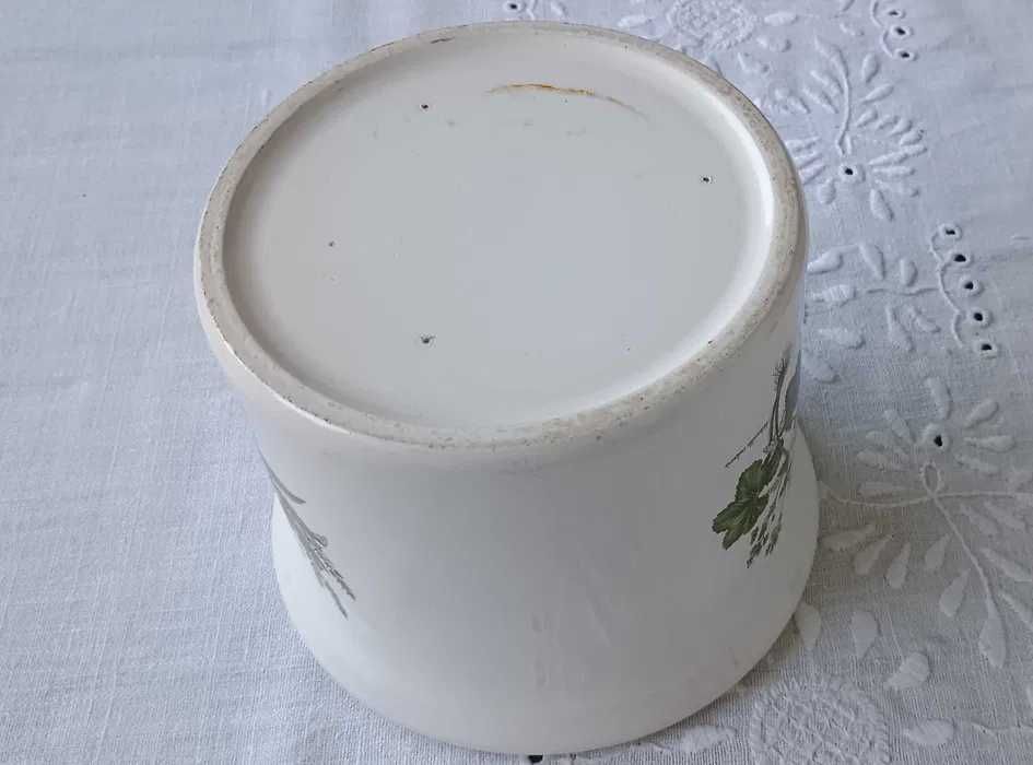 Ceramiczna doniczka 17 cm, temat: botanika, zioła