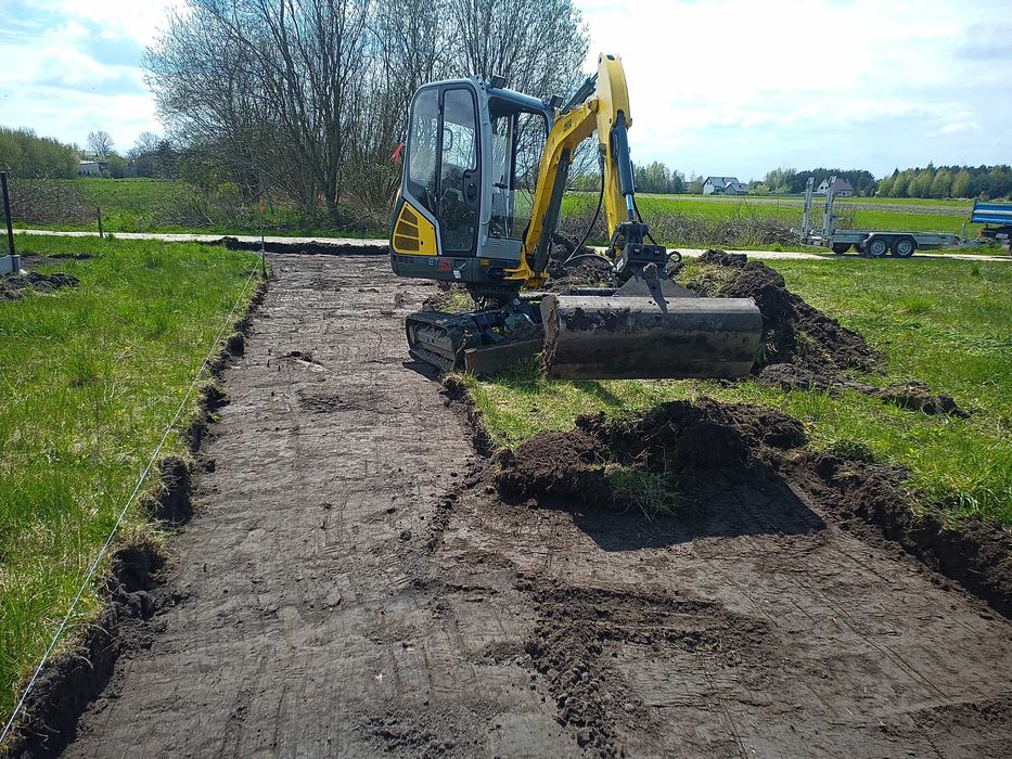 Wynajem Usługi Minikoparką z OPERATOREM WIertnica Młot Chwytak Wozidło