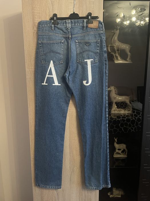 armani big logo jeans vintage армани джинс биг лого 32
