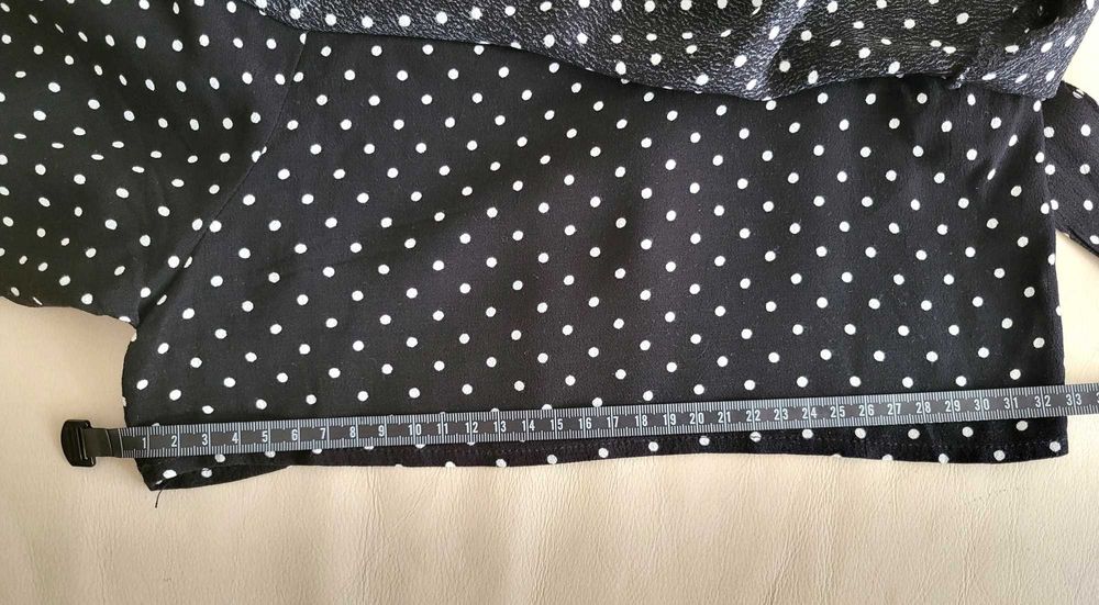 Zara spódnicospodnie czarne w białe groszki polka dots jak nowe XS 34