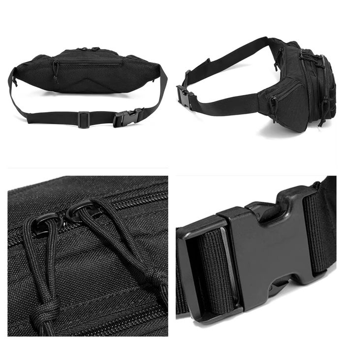 Тактична сумка-бананка на пояс та через плече з кобурою MOLLE | Oxford