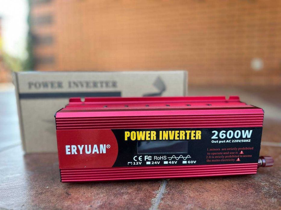 Инвертор Інвертор Перетворювач 2600 Вт(чистый синус) Для котлів, нас.