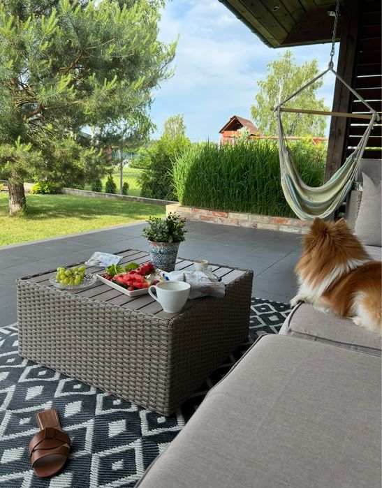 Jysk zestaw Ravndrup 5 elementow kanapa stol