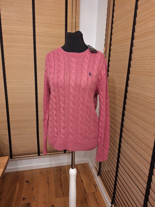 Ralph Lauren, męski sweter warkocz, r. S