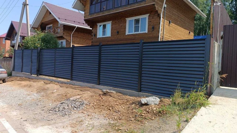 Паркан Жалюзі Ранчо. Огорожа. Штахетник. Відкатні та розпашні ворота