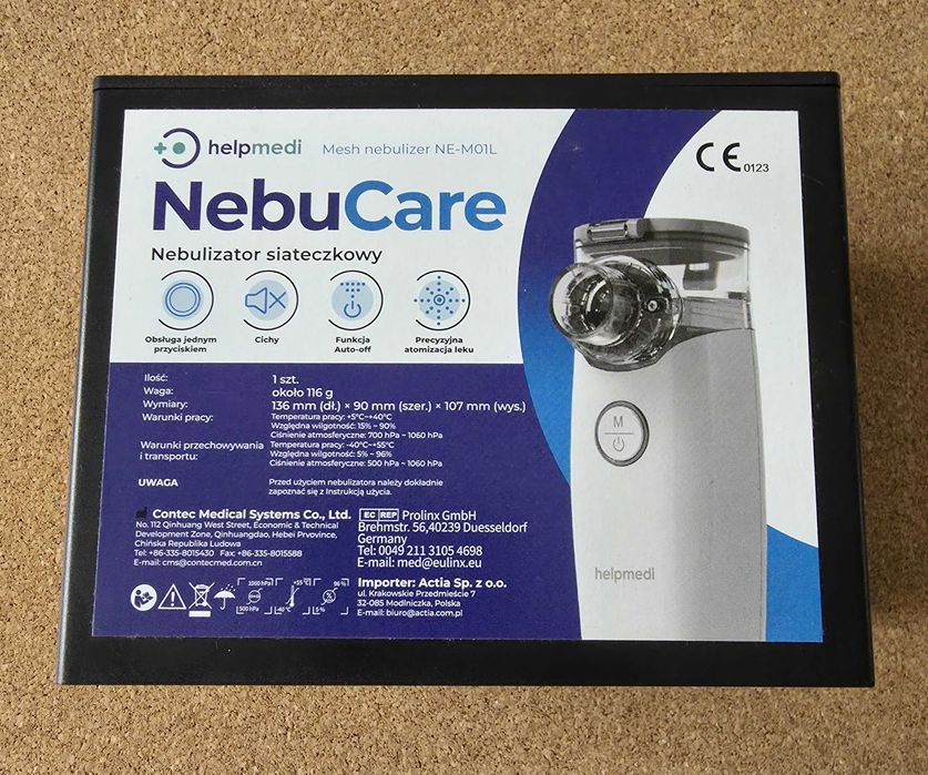 Nebulizator Siateczkowy HelpMedi NebuCare Jak Nowy