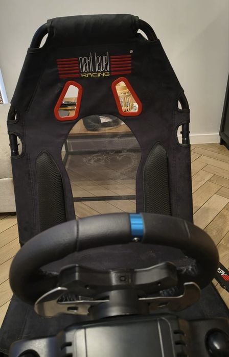 Fotel wyścigowy + kierownica Logtech PS3/4/5 i PC, stan idealny
