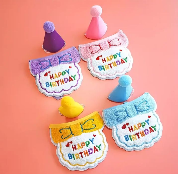 Babete + chapeu - aniversário cao / gato