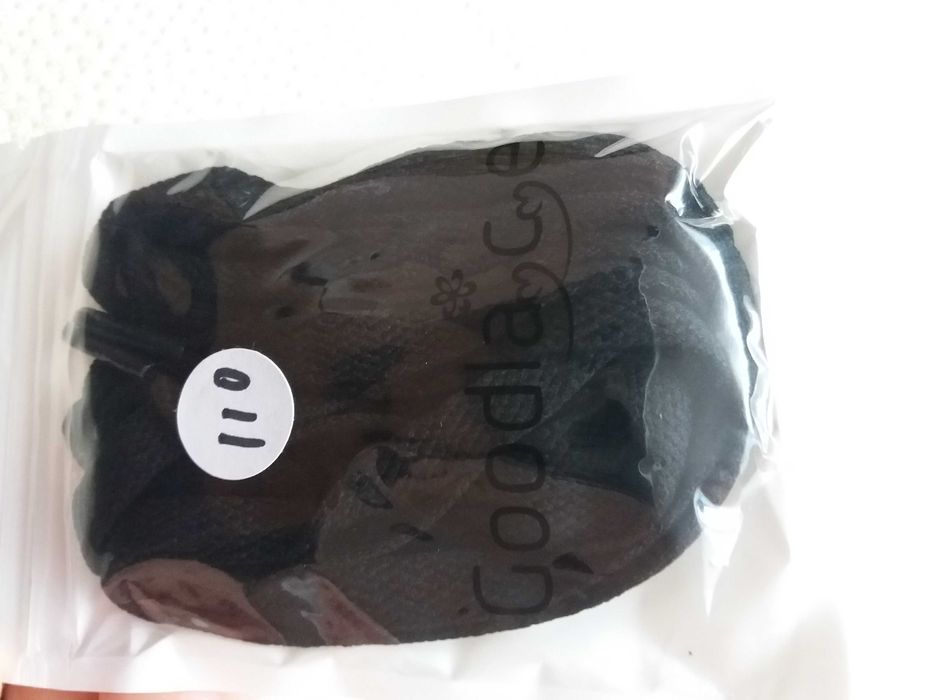 Nowe czarne bawełniane sznurowadła 111cm 7mm