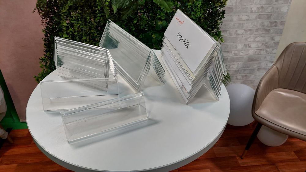 10 suportes acrílico cristal