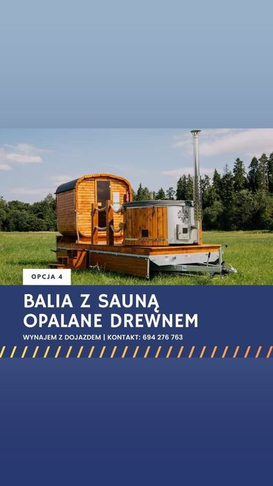 Mobilna sauna balia bania mobilne jacuzzi wynajmę dowiozę nowość