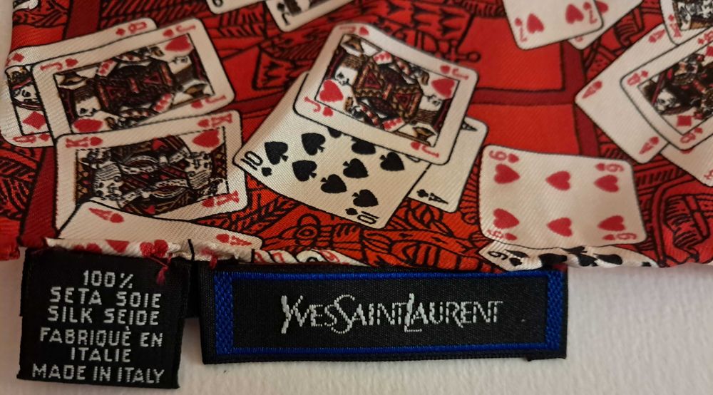 Yves Saint Laurent - Lenço de Bolso Homem Seda - Vintage