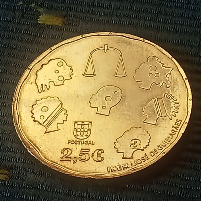 Moeda ( 2 .50 euros 40  anos do provedor justica